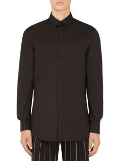 DOLCE&GABBANA Long-Sleeve Stretch Cotton Shirt For Men -Deals DOLCE&GABBANA Store unnamed file 1450