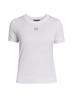 DOLCE&GABBANA Crystal-Embellished Logo T-Shirt