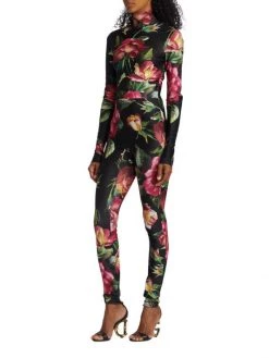 DOLCE&GABBANA Floral Body-Con Turtleneck Jumpsuit -Deals DOLCE&GABBANA Store unnamed file 1481