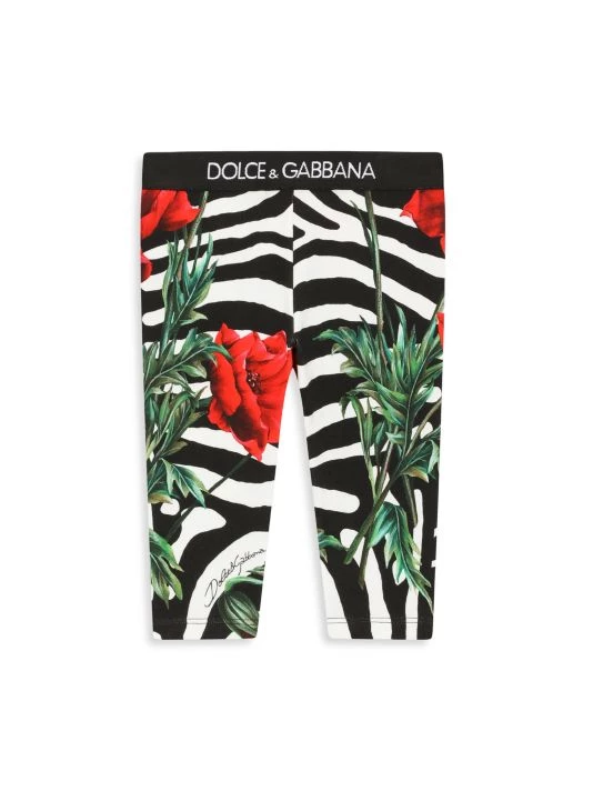 DOLCE&GABBANA Baby Girl's Papaveri Floral Leggings For Kids 3 DOLCE&GABBANA Baby Girl's Papaveri Floral Leggings For Kids