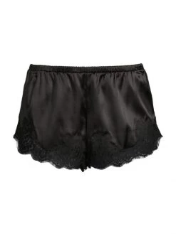 DOLCE&GABBANA Elasticized Silk & Lace Shorts