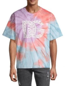 DOLCE&GABBANA Psychedelic Logo Tie-Dye T-Shirt For Men -Deals DOLCE&GABBANA Store unnamed file 1506