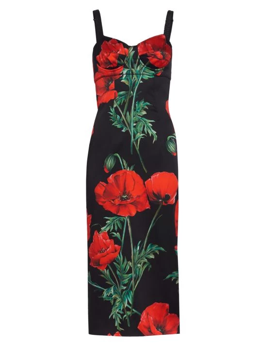 DOLCE&GABBANA Painterly Floral Knee-Length Dress 3 DOLCE&GABBANA Painterly Floral Knee-Length Dress