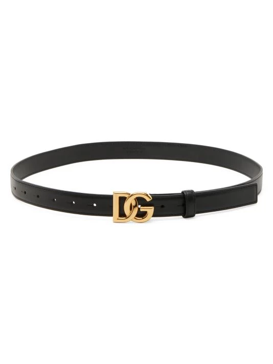 DOLCE&GABBANA DG Logo Buckle Leather Belt 3 DOLCE&GABBANA DG Logo Buckle Leather Belt