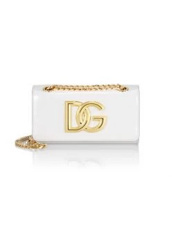 DOLCE&GABBANA DG Logo Patent Leather Clutch-On-Chain White -Deals DOLCE&GABBANA Store unnamed file 1540