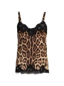 DOLCE&GABBANA Cheetah-Print Cami Top