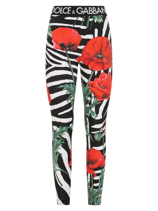 DOLCE&GABBANA Poppy & Zebra-Print Leggings 3 DOLCE&GABBANA Poppy & Zebra-Print Leggings