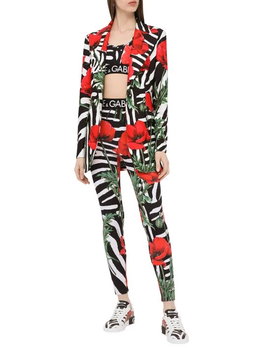 DOLCE&GABBANA Poppy & Zebra-Print Leggings 4 DOLCE&GABBANA Poppy & Zebra-Print Leggings - Image 2