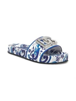 DOLCE&GABBANA Logo Printed Leather Slides -Deals DOLCE&GABBANA Store unnamed file 1566
