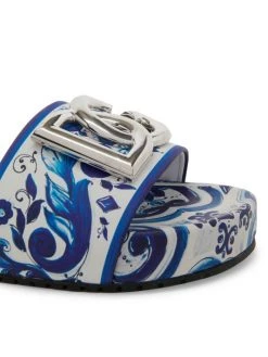 DOLCE&GABBANA Logo Printed Leather Slides -Deals DOLCE&GABBANA Store unnamed file 1570