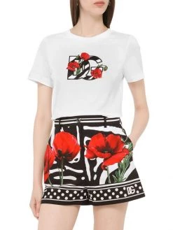 DOLCE&GABBANA Poppy & Zebra-Print Logo T-Shirt -Deals DOLCE&GABBANA Store unnamed file 1582