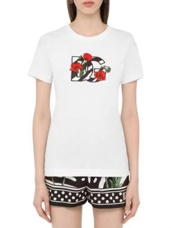 DOLCE&GABBANA Poppy & Zebra-Print Logo T-Shirt -Deals DOLCE&GABBANA Store unnamed file 1583