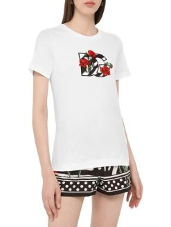 DOLCE&GABBANA Poppy & Zebra-Print Logo T-Shirt -Deals DOLCE&GABBANA Store unnamed file 1584