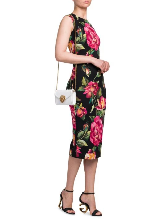 DOLCE&GABBANA Floral Silk Midi Sheath Dress 4 DOLCE&GABBANA Floral Silk Midi Sheath Dress - Image 2