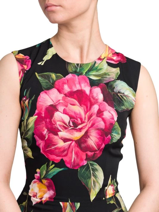 DOLCE&GABBANA Floral Silk Midi Sheath Dress 8 DOLCE&GABBANA Floral Silk Midi Sheath Dress - Image 6