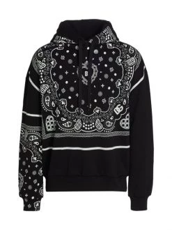 DOLCE&GABBANA Logo Bandana Print Hoodie Sweatshirt For Men