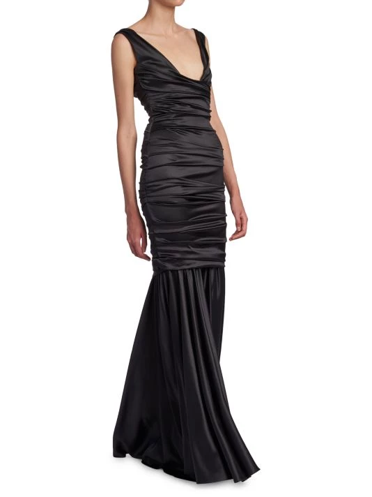 DOLCE&GABBANA Ruched Silk Gown 6 DOLCE&GABBANA Ruched Silk Gown - Image 4