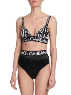 DOLCE&GABBANA Sequined Logo Triangle Bra -Deals DOLCE&GABBANA Store unnamed file 1658