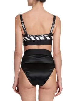 DOLCE&GABBANA Sequined Logo Triangle Bra -Deals DOLCE&GABBANA Store unnamed file 1659