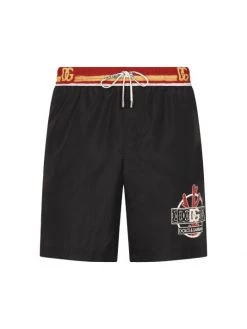 DOLCE&GABBANA Logo-Band Swim Shorts For Men