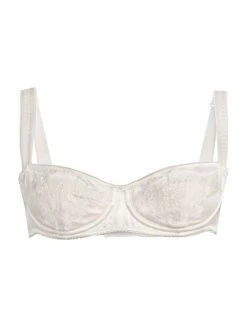 DOLCE&GABBANA Silk & Lace Balconnette Bra White -Deals DOLCE&GABBANA Store unnamed file 1726