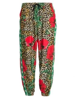 DOLCE&GABBANA Animal & Flower Print Jogger Pants For Men