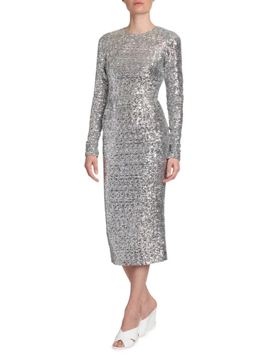 DOLCE&GABBANA Zebra Sequin-Embroidered Midi-Dress 6 DOLCE&GABBANA Zebra Sequin-Embroidered Midi-Dress - Image 4