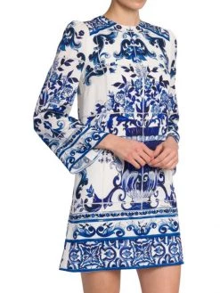 DOLCE&GABBANA Blu Mediterraneo Painterly-Print Minidress -Deals DOLCE&GABBANA Store unnamed file 1880