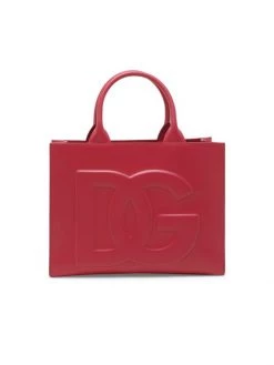 DOLCE&GABBANA Small Beatrice Logo Leather Tote Nero