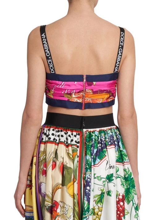 DOLCE&GABBANA Capri Cropped Painterly Silk Top 7 DOLCE&GABBANA Capri Cropped Painterly Silk Top - Image 5