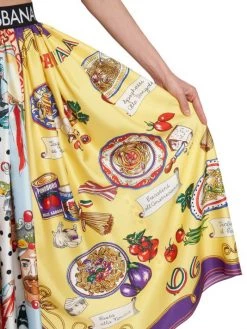 DOLCE&GABBANA Capri Pleated Paneled Midi-Skirt -Deals DOLCE&GABBANA Store unnamed file 1900