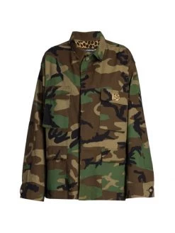 DOLCE&GABBANA Camo Logo Hardware Jacket
