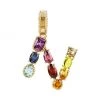 DOLCE&GABBANA Rainbow Alphabet 18K Yellow Gold & Multi Gemstone Initial N Charm