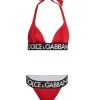 DOLCE&GABBANA Capri Banded Logo Triangle Bikini Set