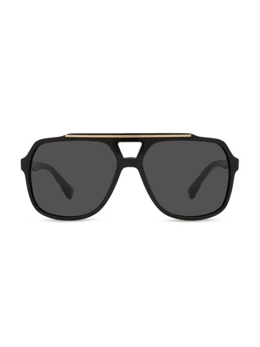 DOLCE&GABBANA Gros Grain 60MM Sunglasses For Men Black 9 DOLCE&GABBANA Gros Grain 60MM Sunglasses For Men Black - Image 7