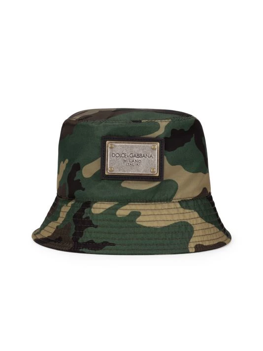 DOLCE&GABBANA Camouflage Logo Bucket Hat For Men 3 DOLCE&GABBANA Camouflage Logo Bucket Hat For Men