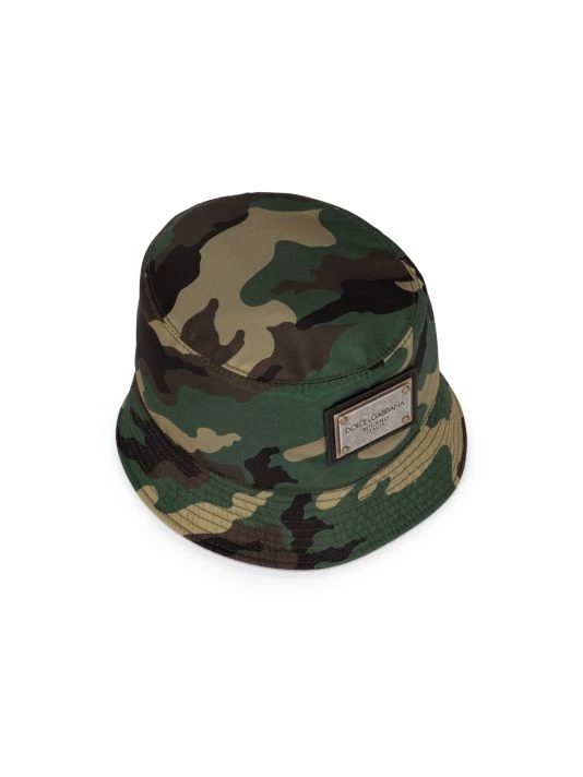 DOLCE&GABBANA Camouflage Logo Bucket Hat For Men 4 DOLCE&GABBANA Camouflage Logo Bucket Hat For Men - Image 2