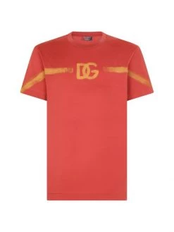 DOLCE&GABBANA Painted Logo T-Shirt For Men