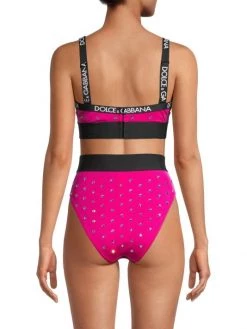 DOLCE&GABBANA Studded Logo Bra -Deals DOLCE&GABBANA Store unnamed file 1954