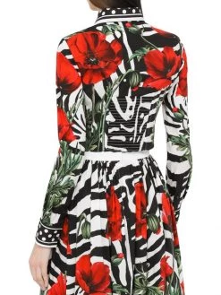 DOLCE&GABBANA Poppy & Zebra-Print Cotton Shirt 13 DOLCE&GABBANA Poppy & Zebra-Print Cotton Shirt -Deals DOLCE&GABBANA Store unnamed file 1961