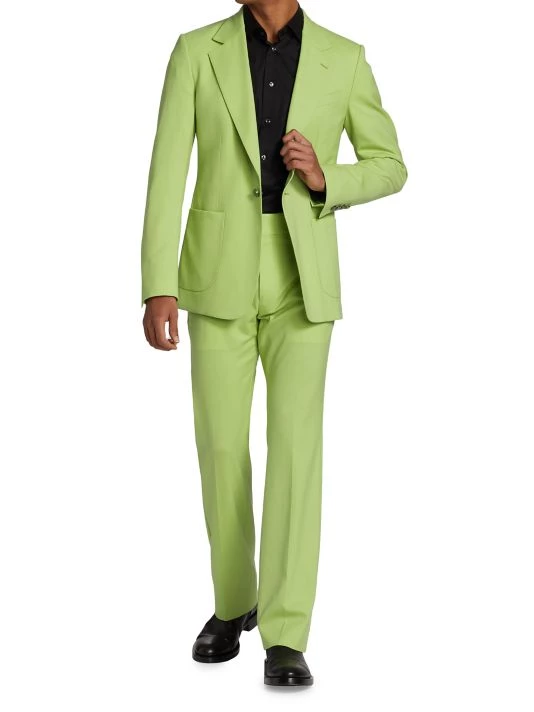 DOLCE&GABBANA Single-Pleated Wool-Blend Pants For Men 4 DOLCE&GABBANA Single-Pleated Wool-Blend Pants For Men - Image 2