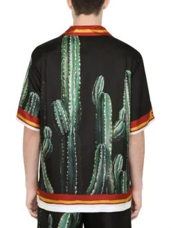 DOLCE&GABBANA Silk Twill Bowling Shirt For Men -Deals DOLCE&GABBANA Store unnamed file 1976