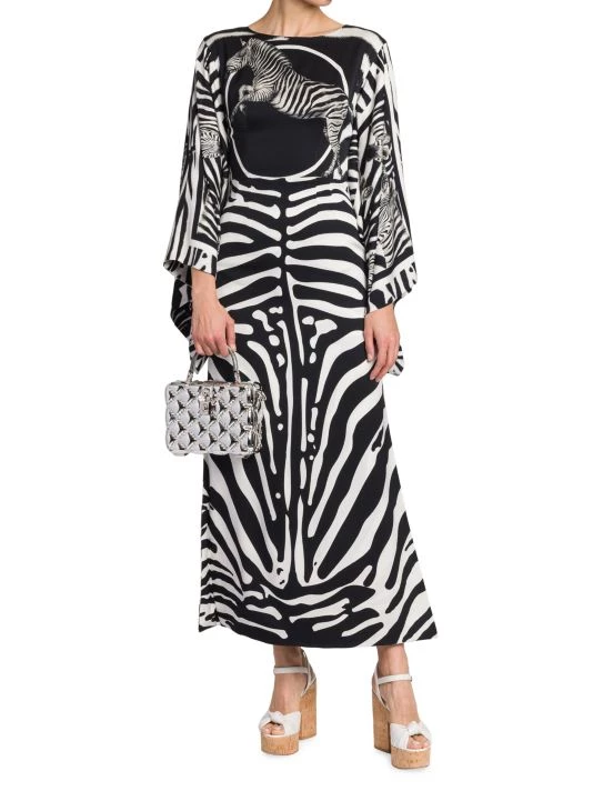 DOLCE&GABBANA Zebra Charmeuse Zebra-Print Maxi Dress 4 DOLCE&GABBANA Zebra Charmeuse Zebra-Print Maxi Dress - Image 2
