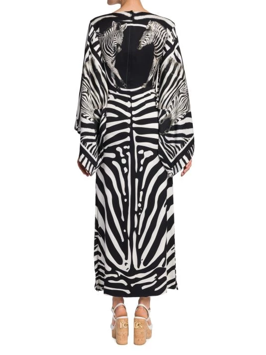 DOLCE&GABBANA Zebra Charmeuse Zebra-Print Maxi Dress 7 DOLCE&GABBANA Zebra Charmeuse Zebra-Print Maxi Dress - Image 5