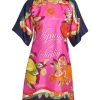 DOLCE&GABBANA Capri Painterly Colorblocked Silk Minidress