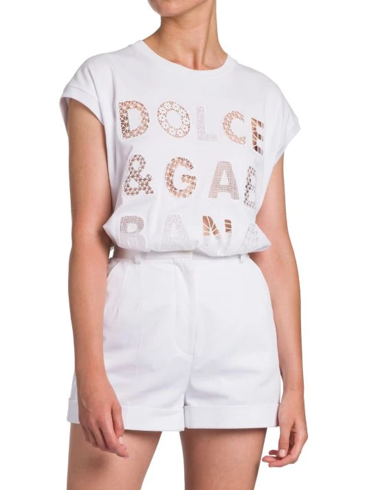 DOLCE&GABBANA Openwork Logo T-Shirt 5 DOLCE&GABBANA Openwork Logo T-Shirt - Image 3