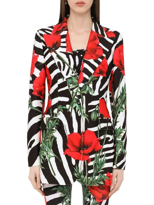 DOLCE&GABBANA Zebra & Floral-Print Blazer 5 DOLCE&GABBANA Zebra & Floral-Print Blazer - Image 3