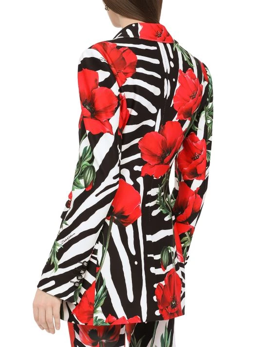DOLCE&GABBANA Zebra & Floral-Print Blazer 8 DOLCE&GABBANA Zebra & Floral-Print Blazer - Image 6