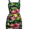 DOLCE&GABBANA Floral Satin Mini Dress