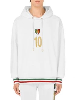 DOLCE&GABBANA Stripe-Trim Cotton Hoodie For Men -Deals DOLCE&GABBANA Store unnamed file 2104